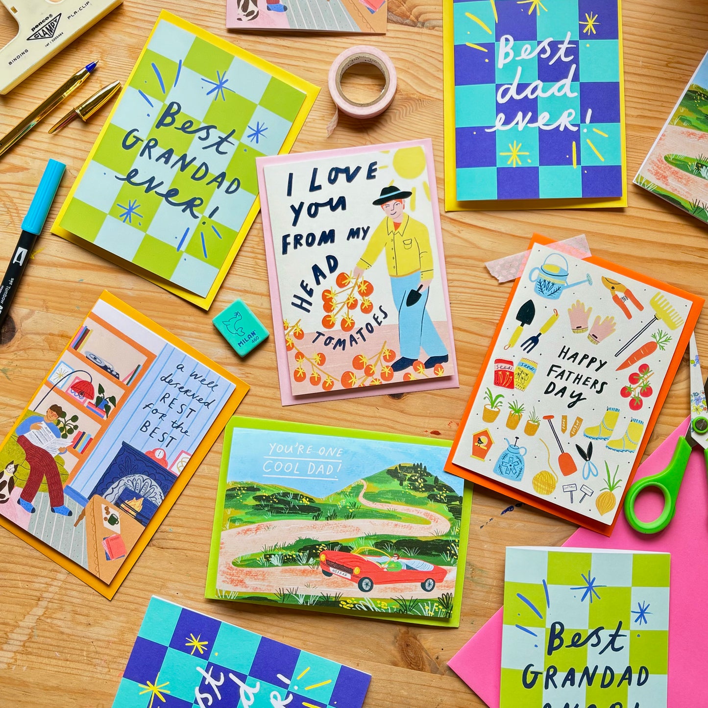 I Love You From My Head To-Ma-Toes Father’s Day Greeting Card | Dad Daddy Grandad Birthday Celebrate Male Relation Occasion Love