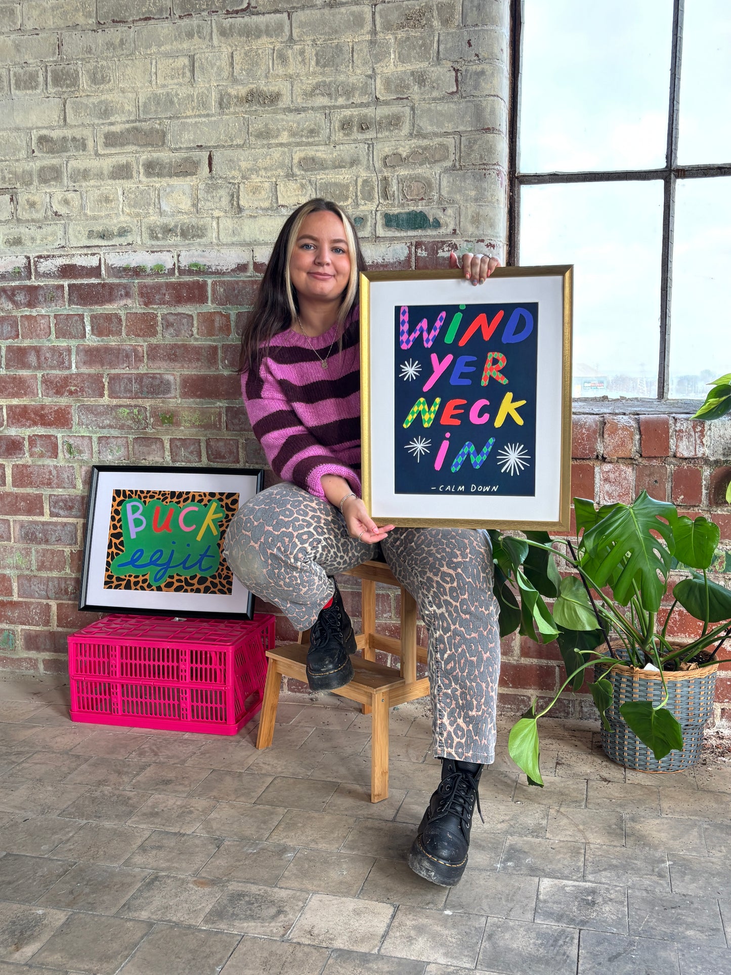 Wind yer neck in Belfast slang art print | Typography print | Northern Irish sayings | Belfast slang art print | Colourful Belfast art print