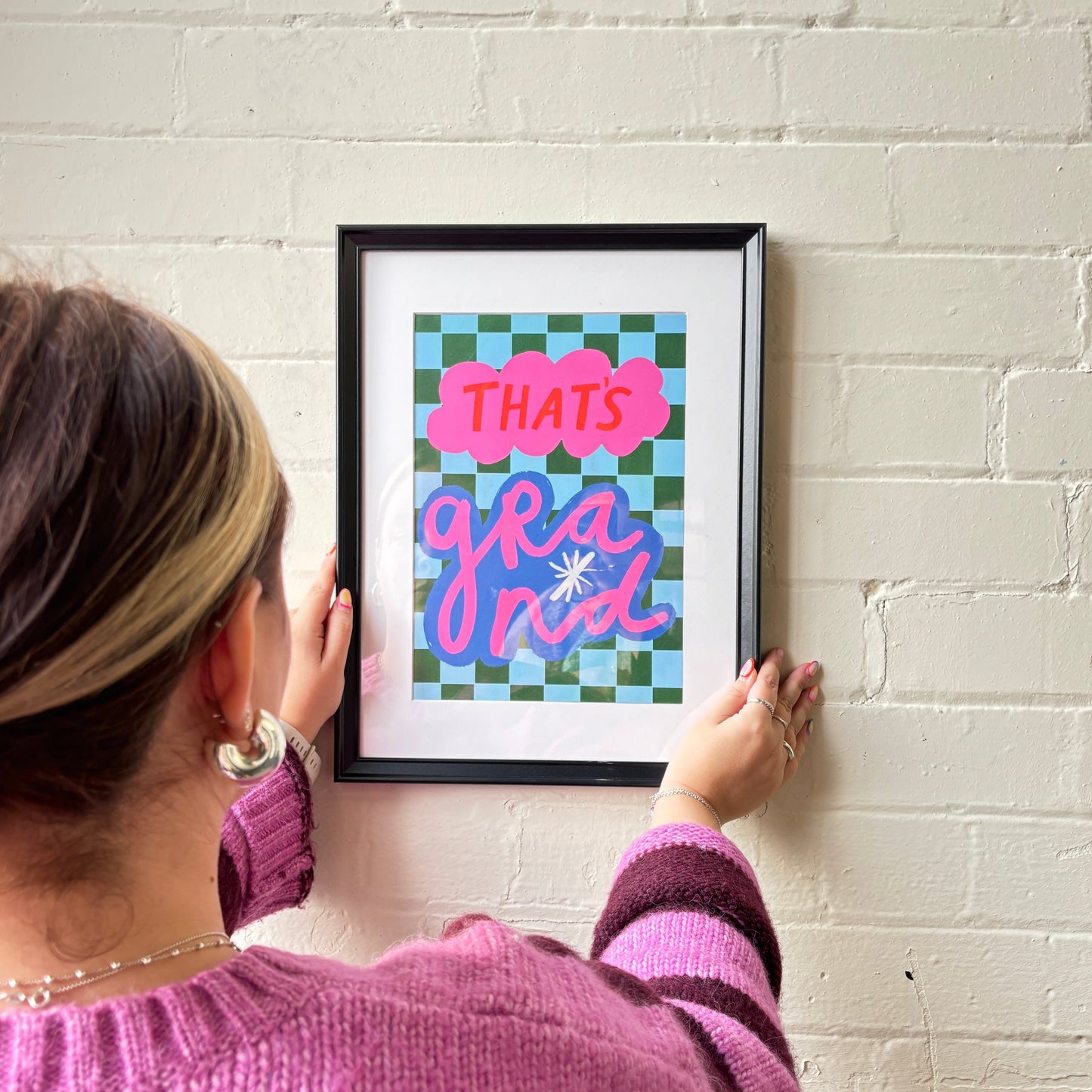 That's grand patterned typographic art print | Belfast print | Northern Irish art print | Belfast slang art print | Northern Irish slang art