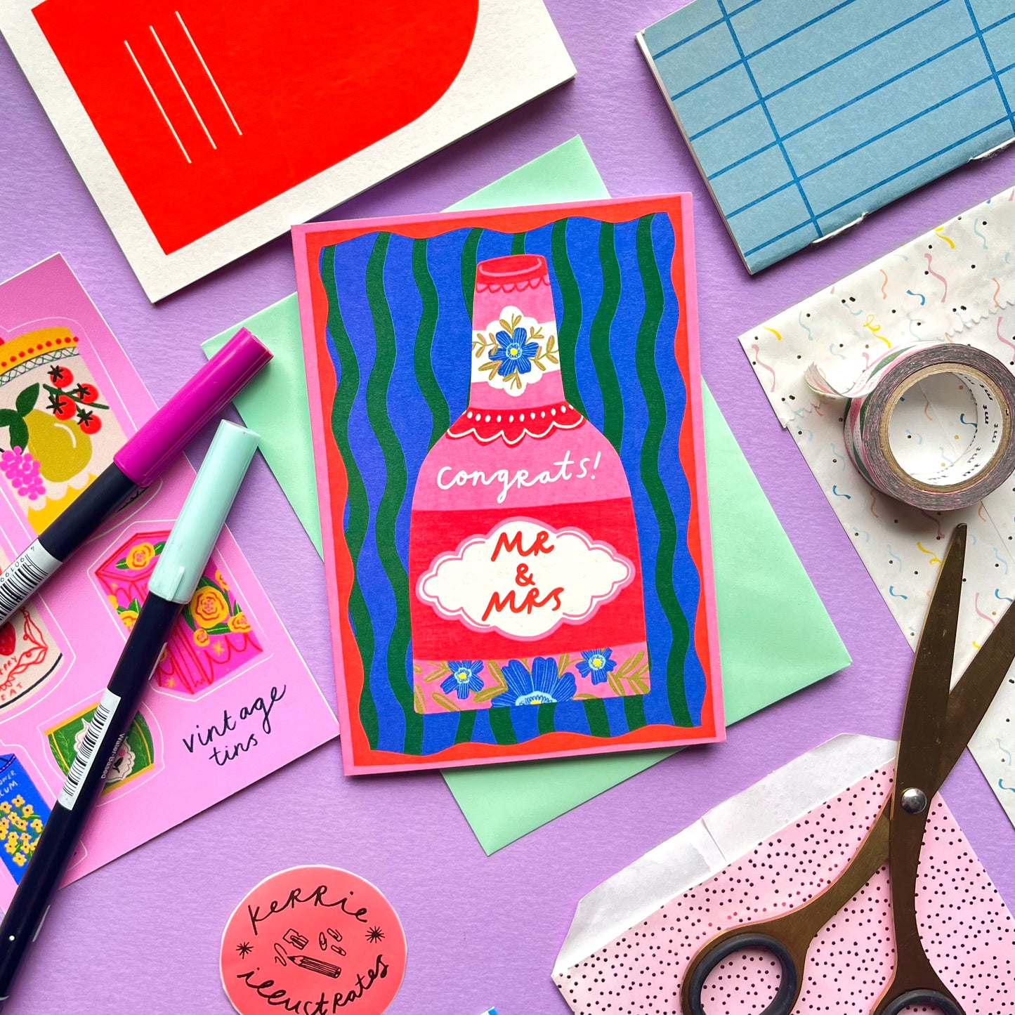 Congrats Mr & Mrs Engagement Wedding Greeting Card | Wedding Proposal Anniversary Celebration Milestone