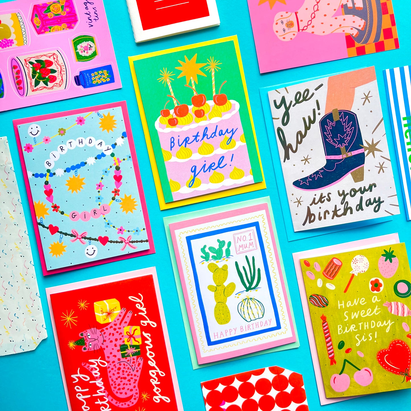 No. 1 Mum Birthday Greeting Card | Cactus Plant Lover Floral Pink Green Garden Mummy Mother