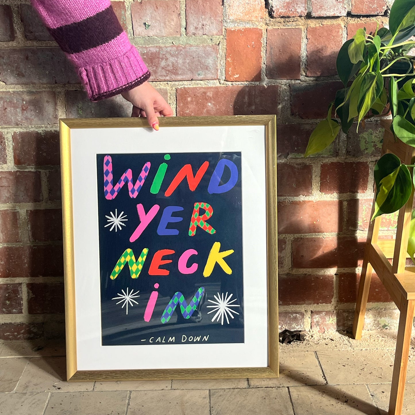 Wind yer neck in Belfast slang art print | Typography print | Northern Irish sayings | Belfast slang art print | Colourful Belfast art print