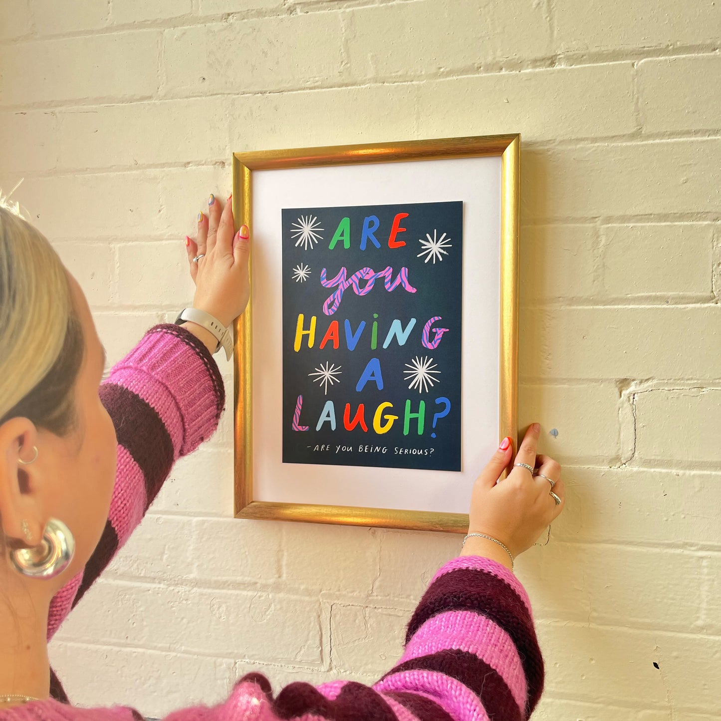 Are you having a laugh? Patterned Art Print| Belfast sayings | Northern Irish sayings | Belfast typography print | Colourful art print