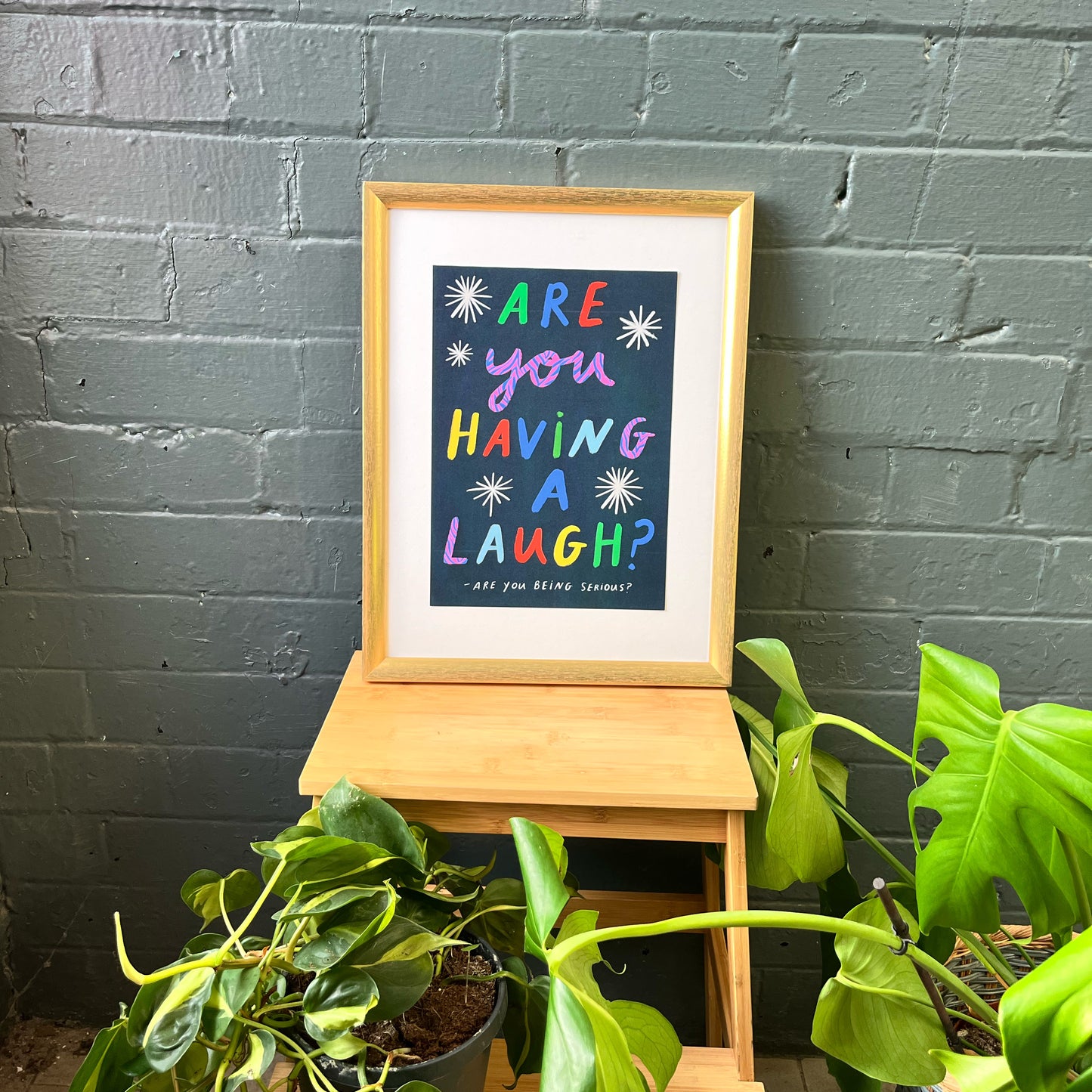 Are you having a laugh? Patterned Art Print| Belfast sayings | Northern Irish sayings | Belfast typography print | Colourful art print