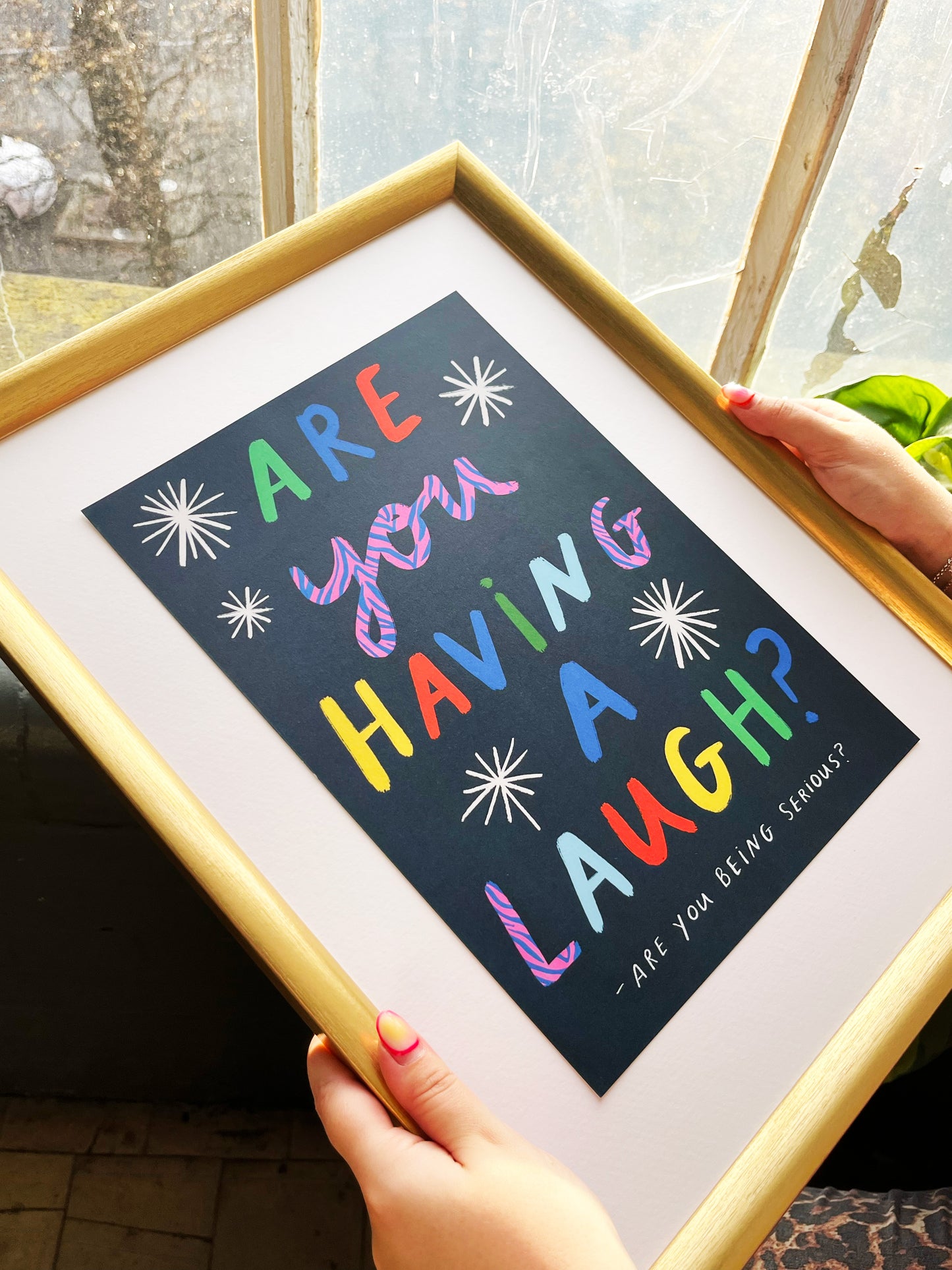 Are you having a laugh? Patterned Art Print| Belfast sayings | Northern Irish sayings | Belfast typography print | Colourful art print