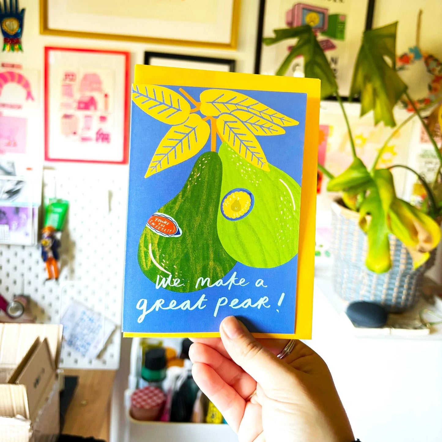 We Make A Great Pear Valentines Greetings Card | Punny Greeting Couple Cute Relationship