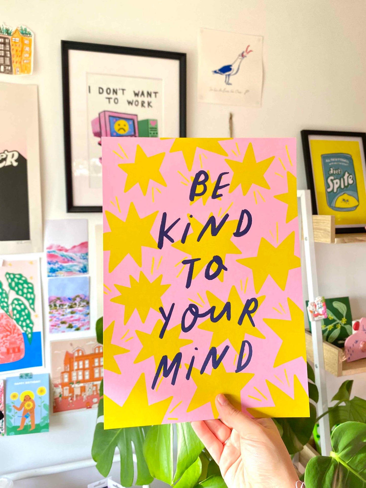 Be Kind To Your Mind Positive Quote Art Print