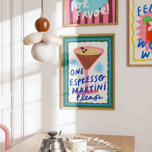 espresso martini art print-espresso martini wall art-bar wall art- kitchen print-kitchen wall art