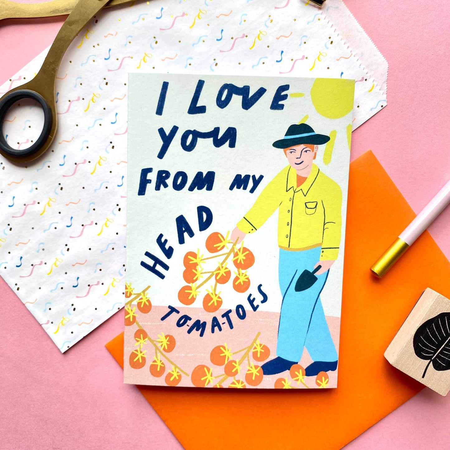 I Love You From My Head To-Ma-Toes Father’s Day Greeting Card | Dad Daddy Grandad Birthday Celebrate Male Relation Occasion Love