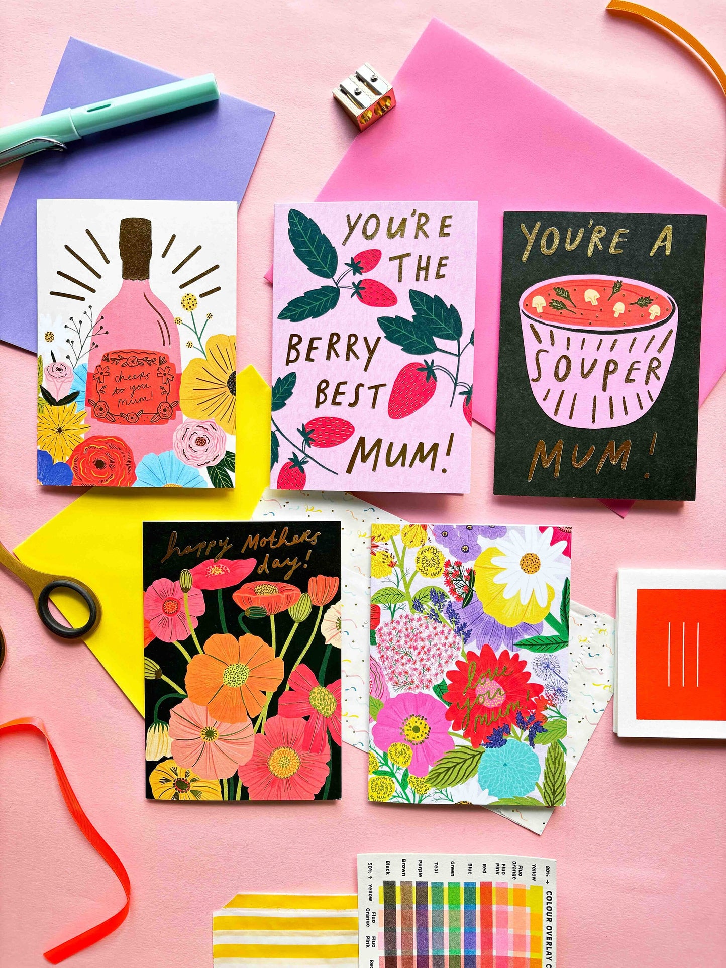 Cheers To You Mum! Gold Foil Mother's Day Greetings Card | Celebrate Mum Mummy Mom Grateful