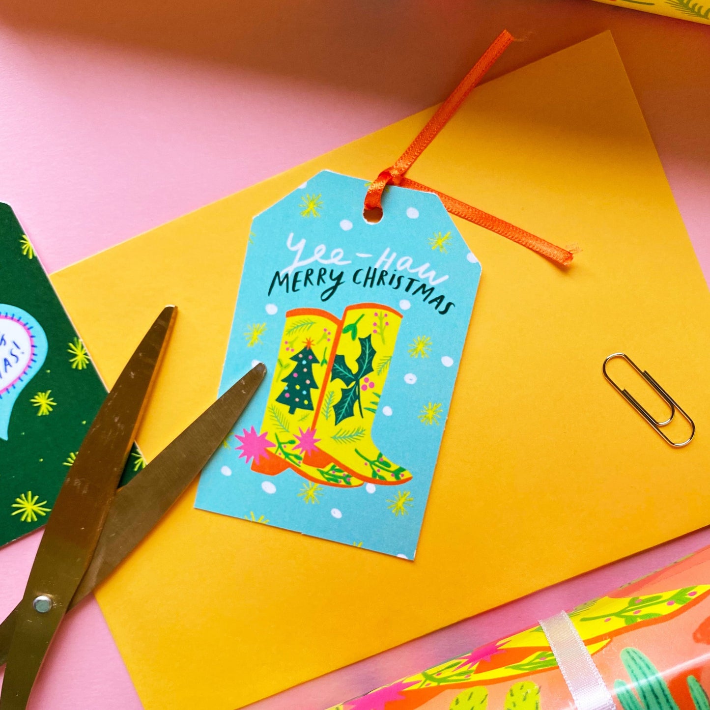 Yee-Haw Christmas Set of 6 Gift Tags