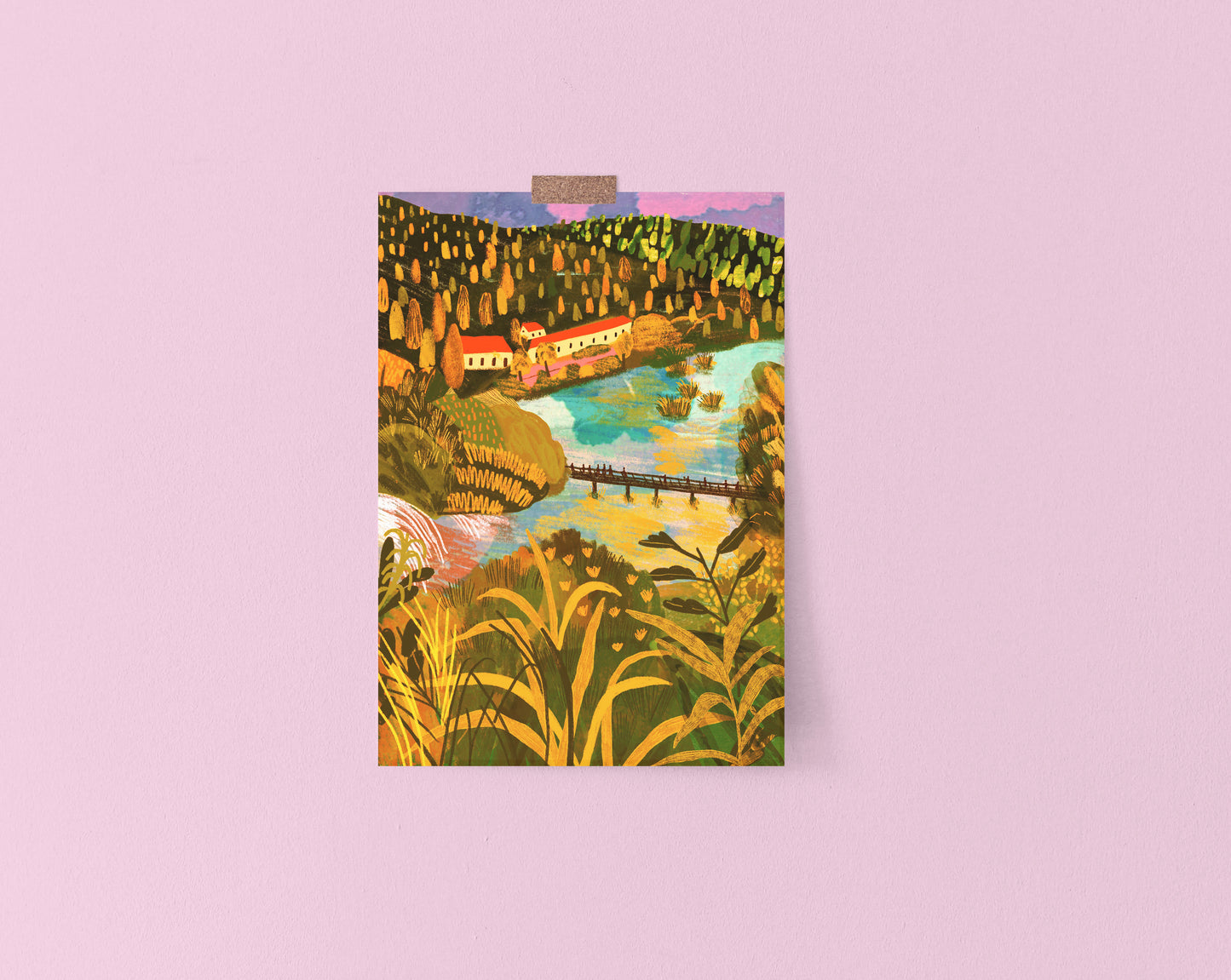 Krka Waterfalls, Split, Croatia Art Print | Travel Croatian Landmark Tourism Wall Decor