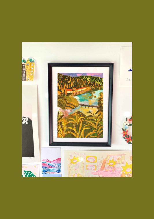 Krka Waterfalls, Split, Croatia Art Print | Travel Croatian Landmark Tourism Wall Decor