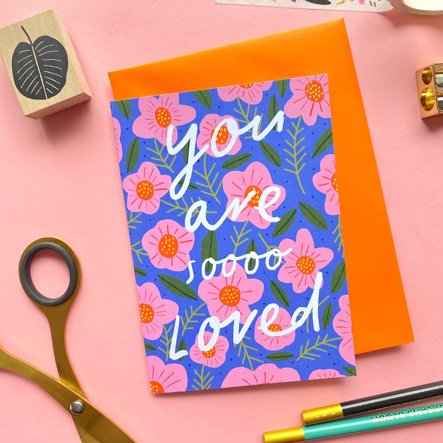 You Are So Loved Floral Patterned Friendship/Love Greetings Card | Thoughtful Thank you Grateful Lovely