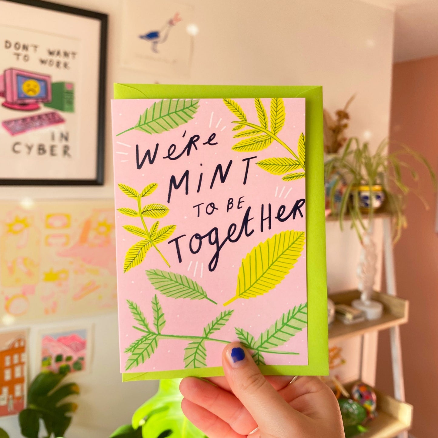 We're Mint To Be Together Valentines Card | Cheesy Punny Valentine's Couple Marriage Boyfriend Girlfriend Wife Husband Romantic Anniversary
