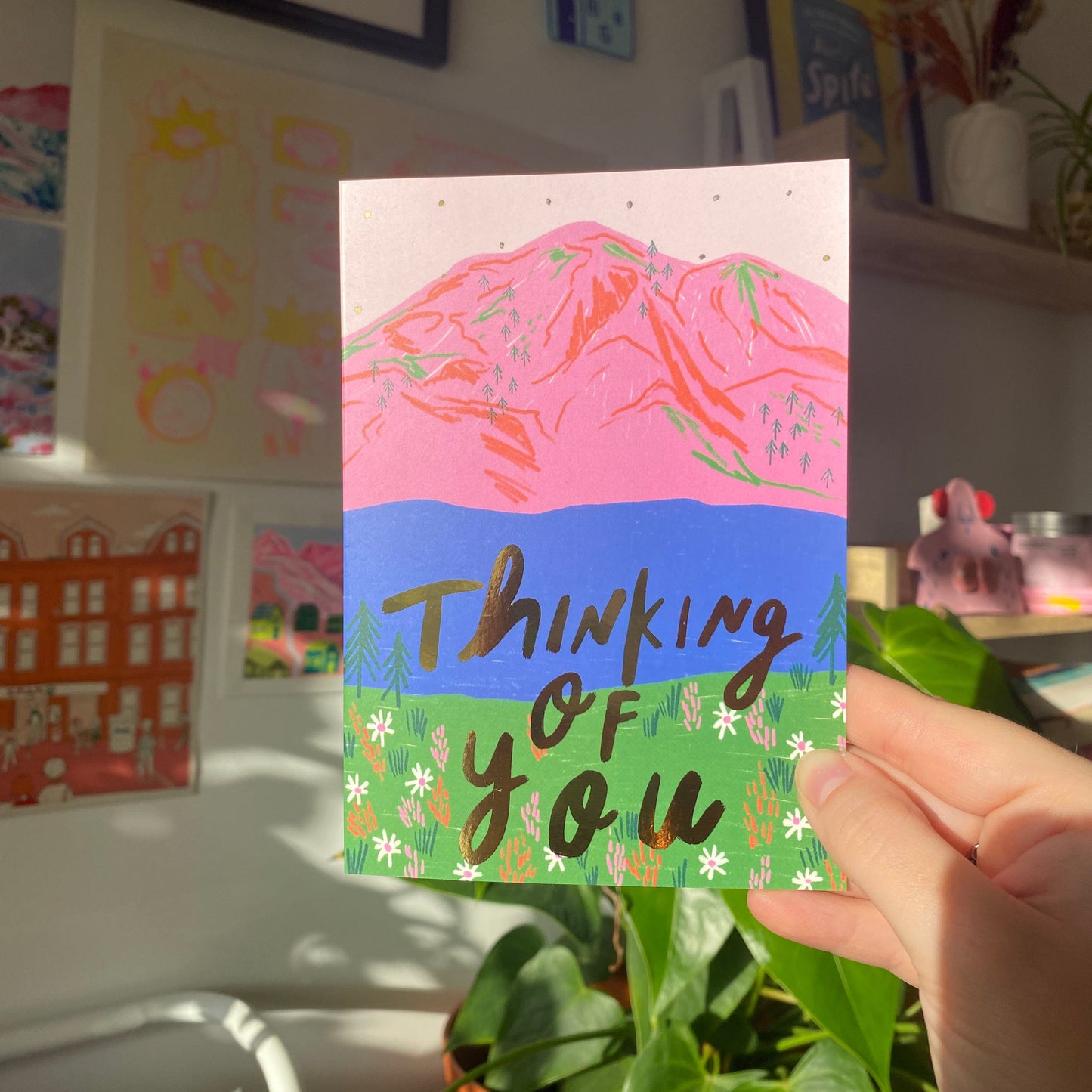 Thinking Of You Colourful Landscape Greetings Card | Scenery Thoughtful Get Better Well Friend