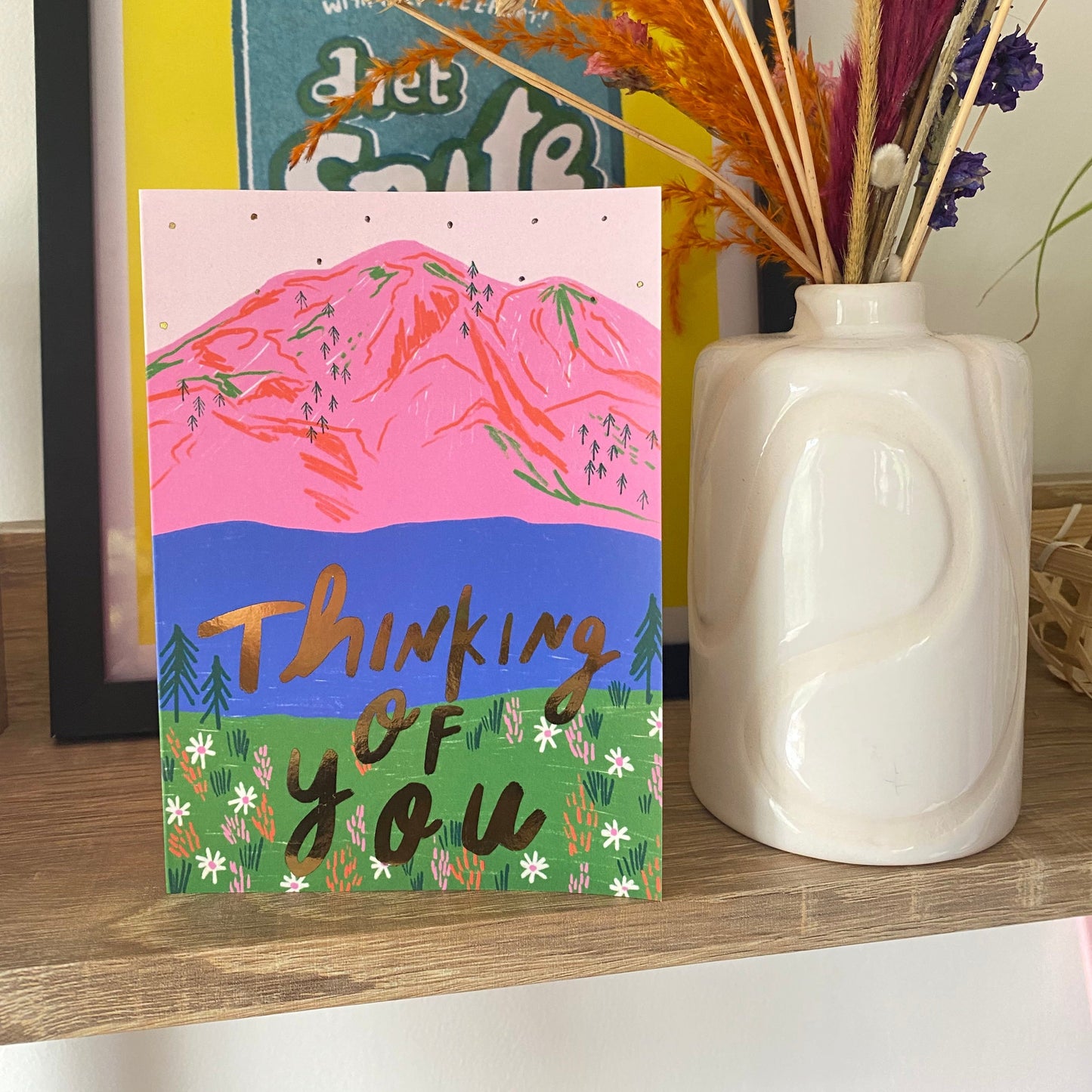 Thinking Of You Colourful Landscape Greetings Card | Scenery Thoughtful Get Better Well Friend