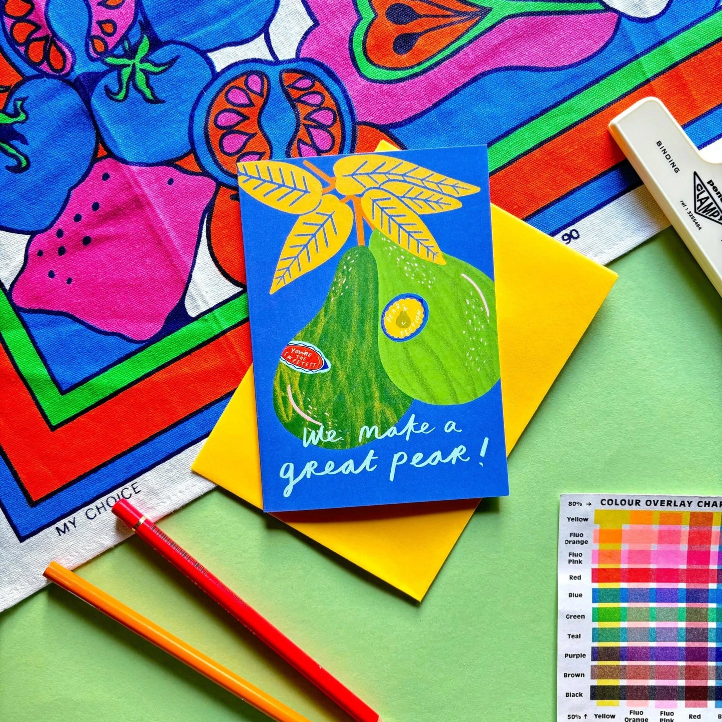 We Make A Great Pear Valentines Greetings Card | Punny Greeting Couple Cute Relationship