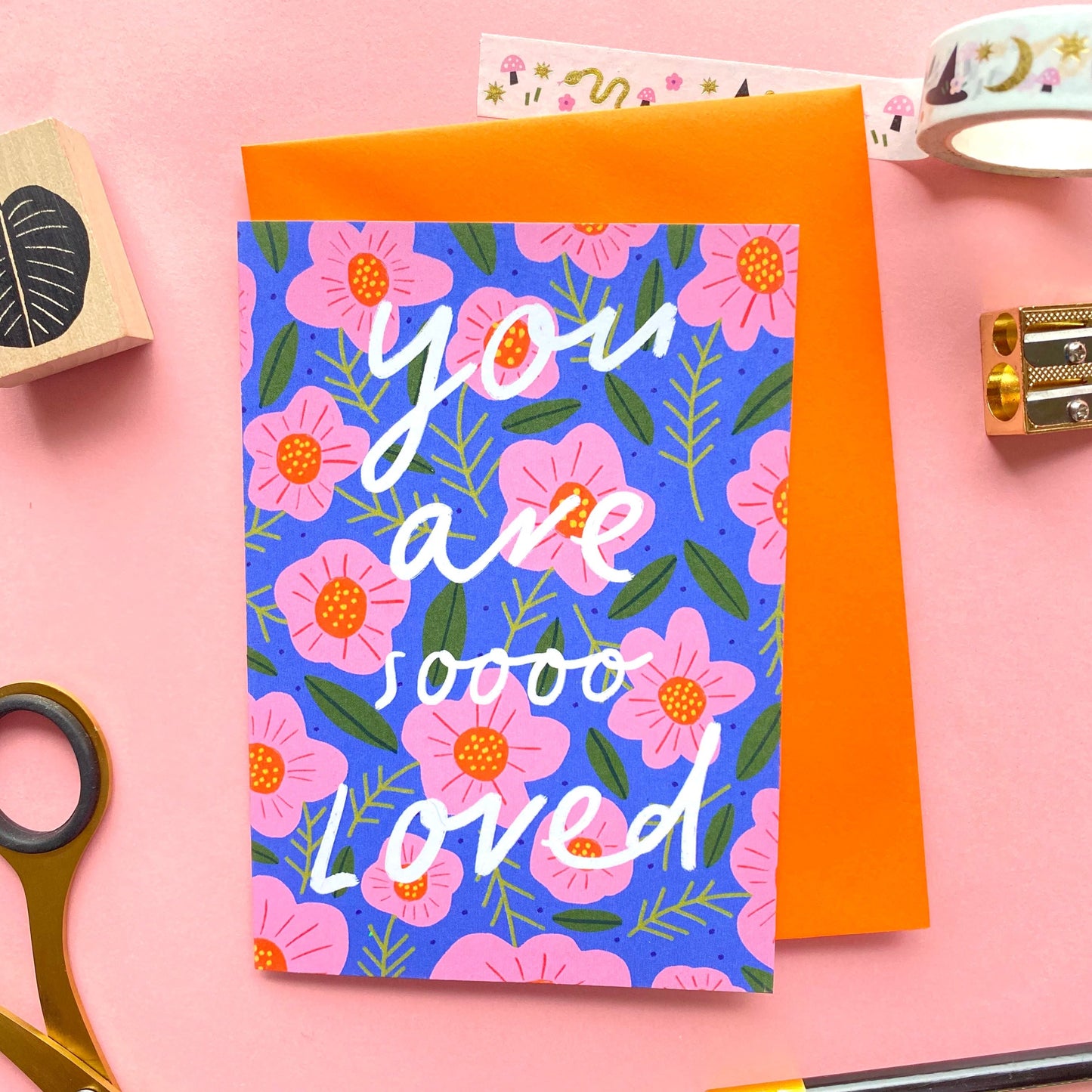 You Are So Loved Floral Patterned Friendship/Love Greetings Card | Thoughtful Thank you Grateful Lovely