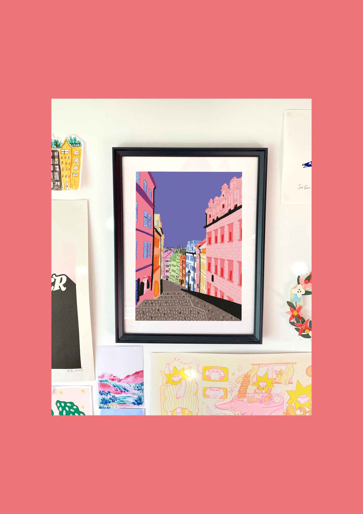 Prague City Art Print | Europe Travel Landmark Wall Decor Interrailing Tourism Local