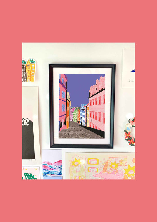 Prague City Art Print | Europe Travel Landmark Wall Decor Interrailing Tourism Local