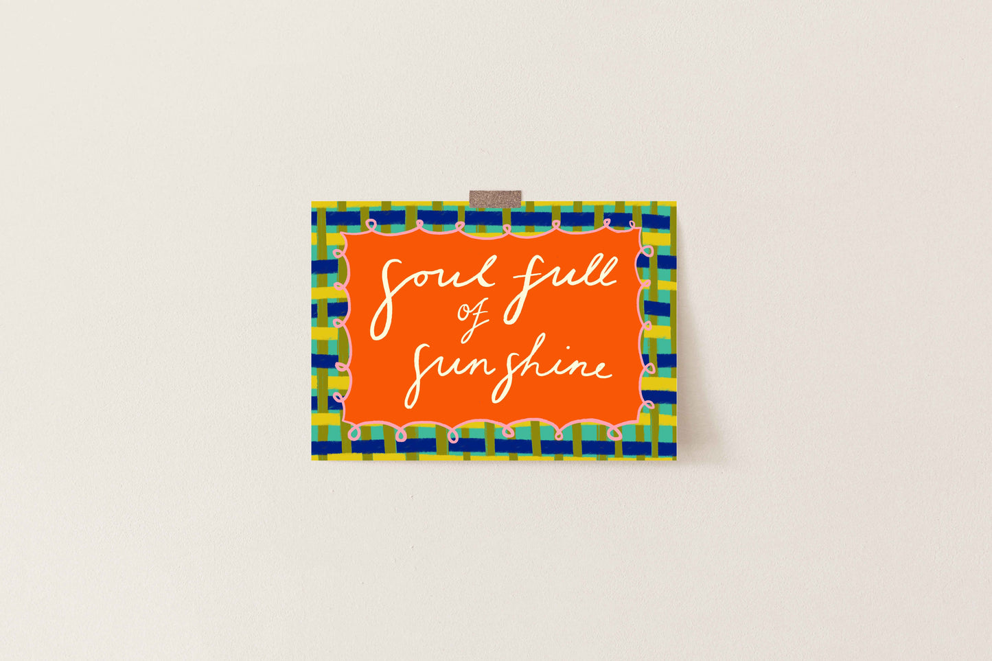 Soul Full of Sunshine Positive Quote Art Print | Affirmation Mindfulness Wall Decor Positivity Wellness