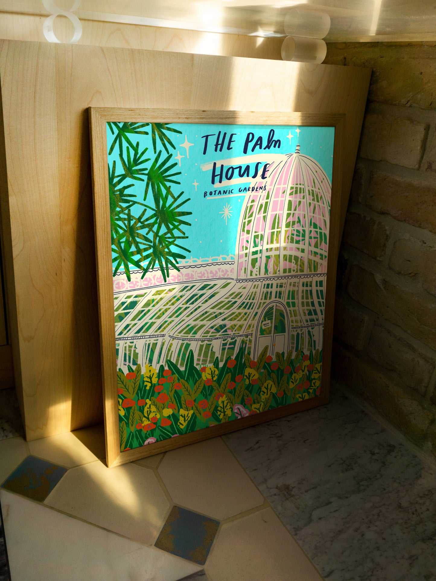 Belfast Botanic Gardens Art Print | The Palm house Belfast | Northern Ireland Irish Local Slogan Quirky Home Wall Decor