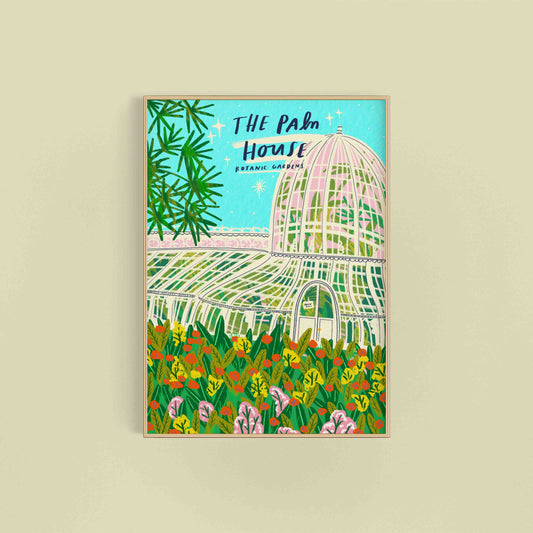 Belfast Botanic Gardens Art Print | The Palm house Belfast | Northern Ireland Irish Local Slogan Quirky Home Wall Decor