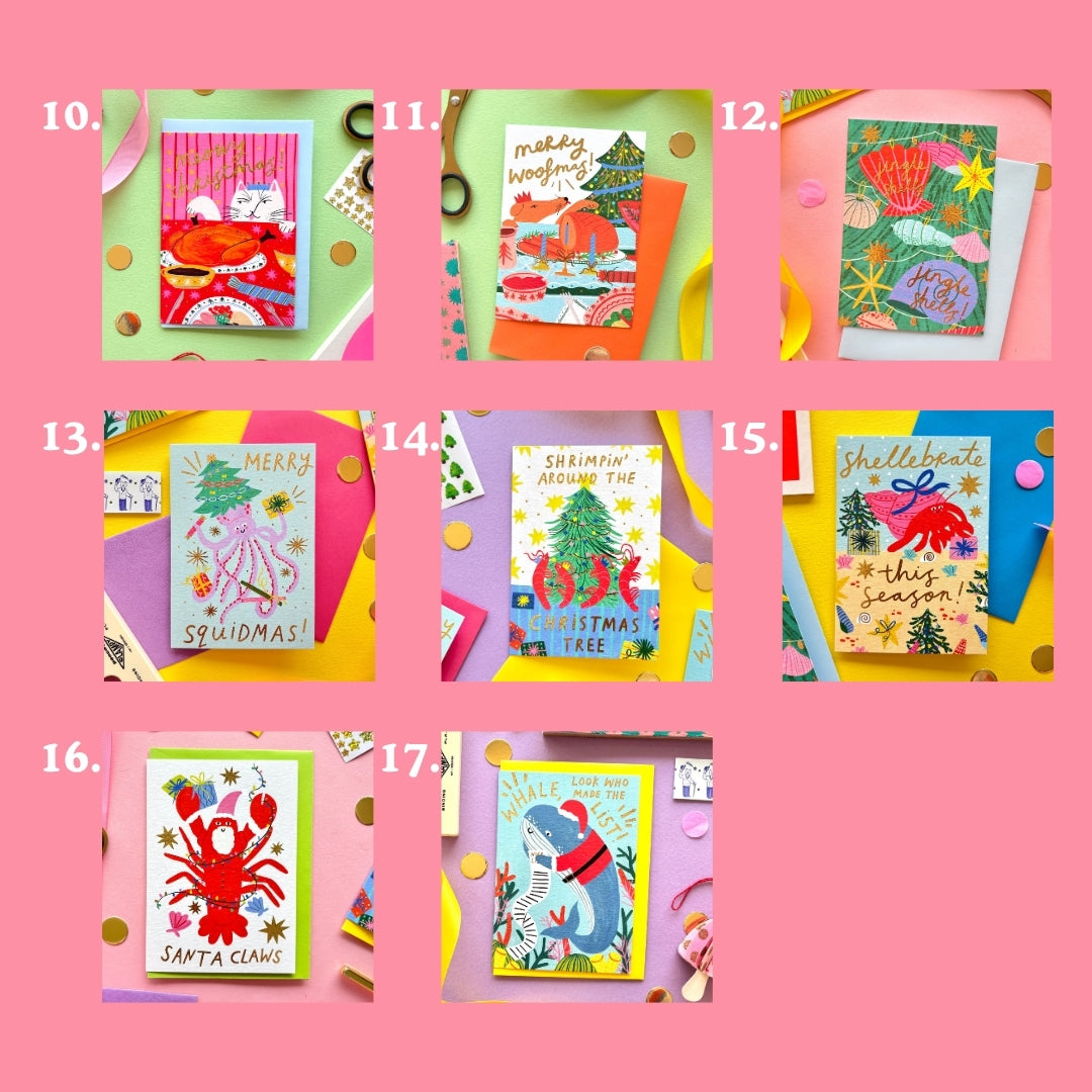 Christmas Greeting Cards Bundle | Xmas Cards | Christmas Card Bundle | Seasonal Cards | Holiday Cards |