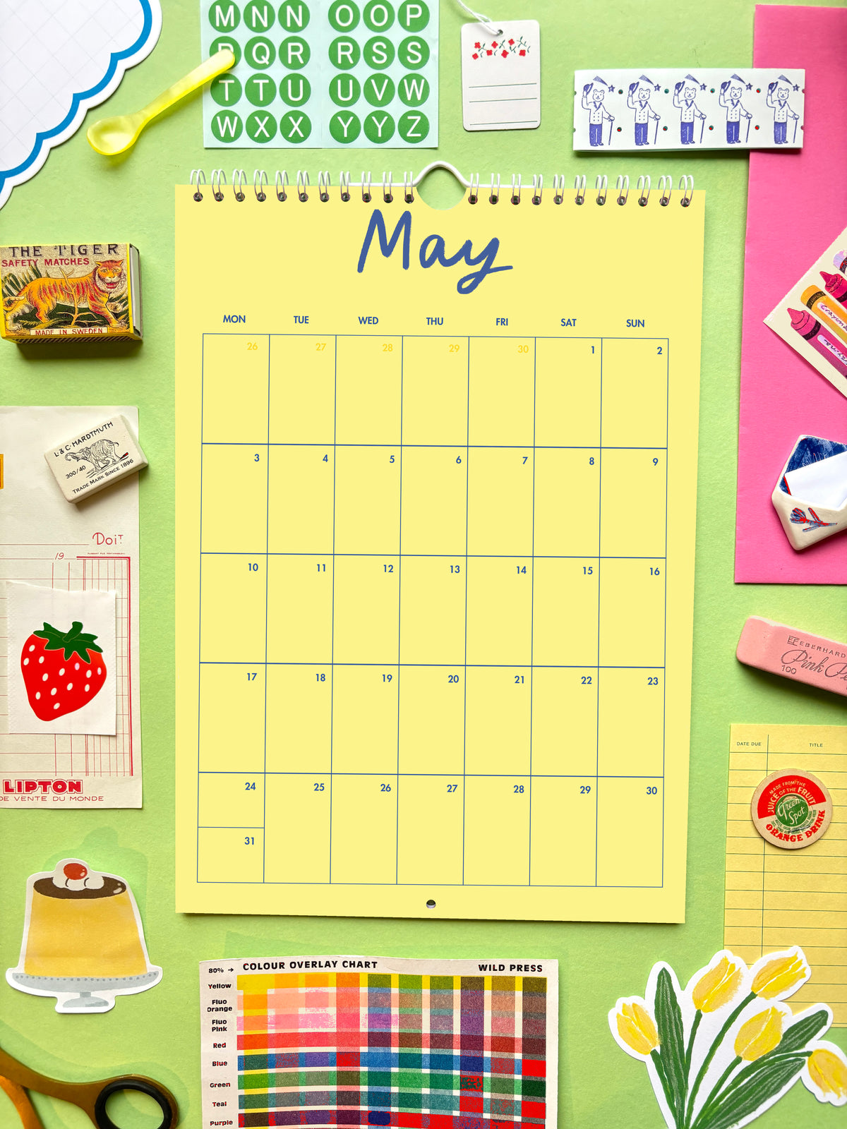 2027 A Year of Trinkets Wall Calendar | Trinket Collection 2027 Calendar | 2027 illustrated calendar