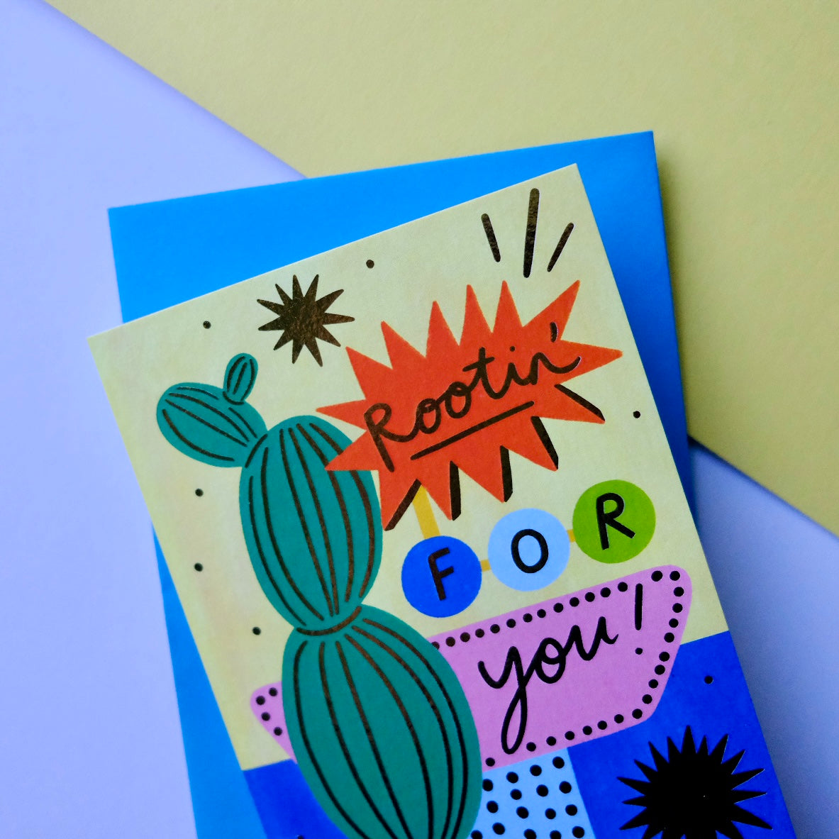 Retro 'Rootin' For You' Good Luck Greetings Card, Good Luck, Retro Motel Sign Thinking of you Greetings Card | Retro Sign Luck | Western Motel Sign Good Luck, Vintage Thoughtful Card