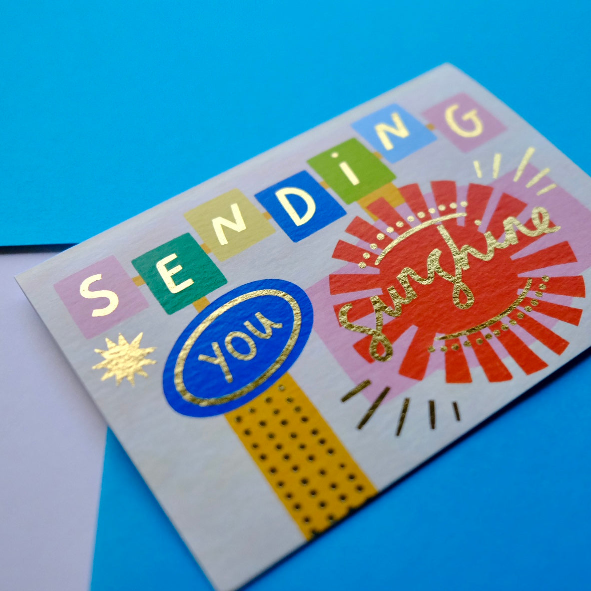 Retro 'Sending You Sunshine' Thinking of you Greetings Card, Sending love, Retro Motel Sign Thinking of you Greetings Card | Retro Sign Thoughtful Card | Western Motel Sign Thinking of you, Vintage Thoughtful Card