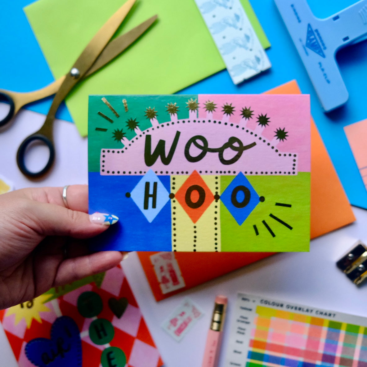 Retro 'WOO HOO' Congratulations Greetings Card, Congratulations Greetings Card, Retro Motel Sign celebrating Greetings Card | Retro good news Card | Western Motel Sign exams, New Job Card, Vintage Birthday Card