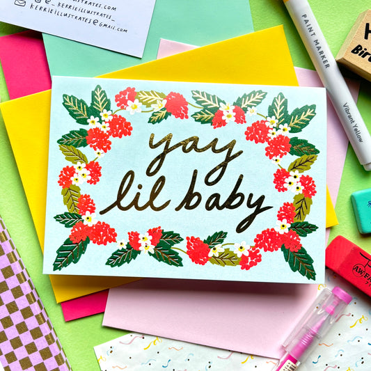 Yay Little Baby Greeting Card