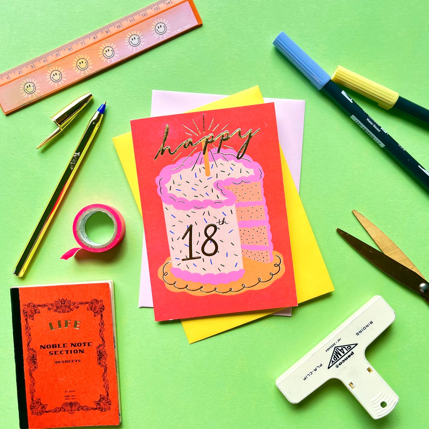 18th Birthday Cake Card | 18th birthday | Birthday Card