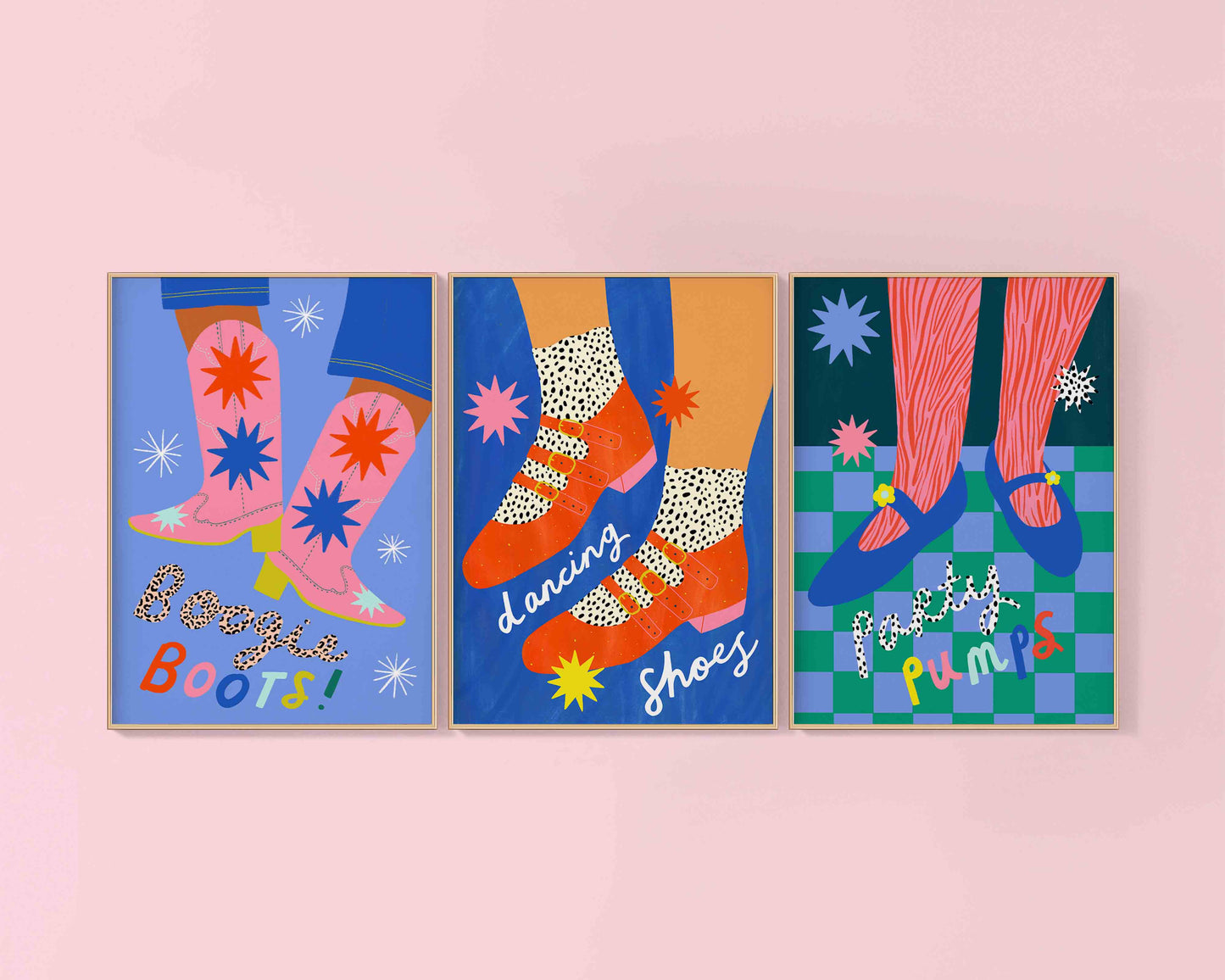 Party Pumps Art Print | Fun Fashion Art Print, Bold Colourful Wall Art, Fashion-Inspired Decor