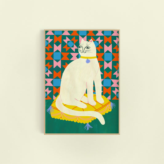 Staffordshire Cat Art Print | Cat Art Print | Cute Cat Print
