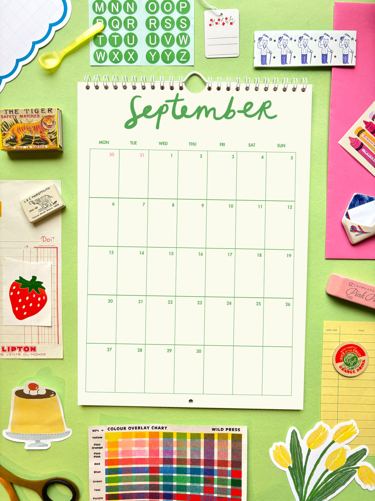 2027 A Year of Trinkets Wall Calendar | Trinket Collection 2027 Calendar | 2027 illustrated calendar
