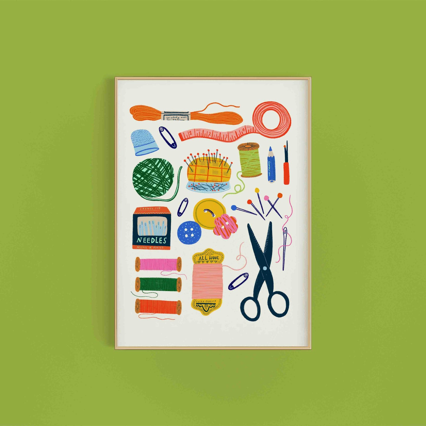 Sewing Kit Art Print