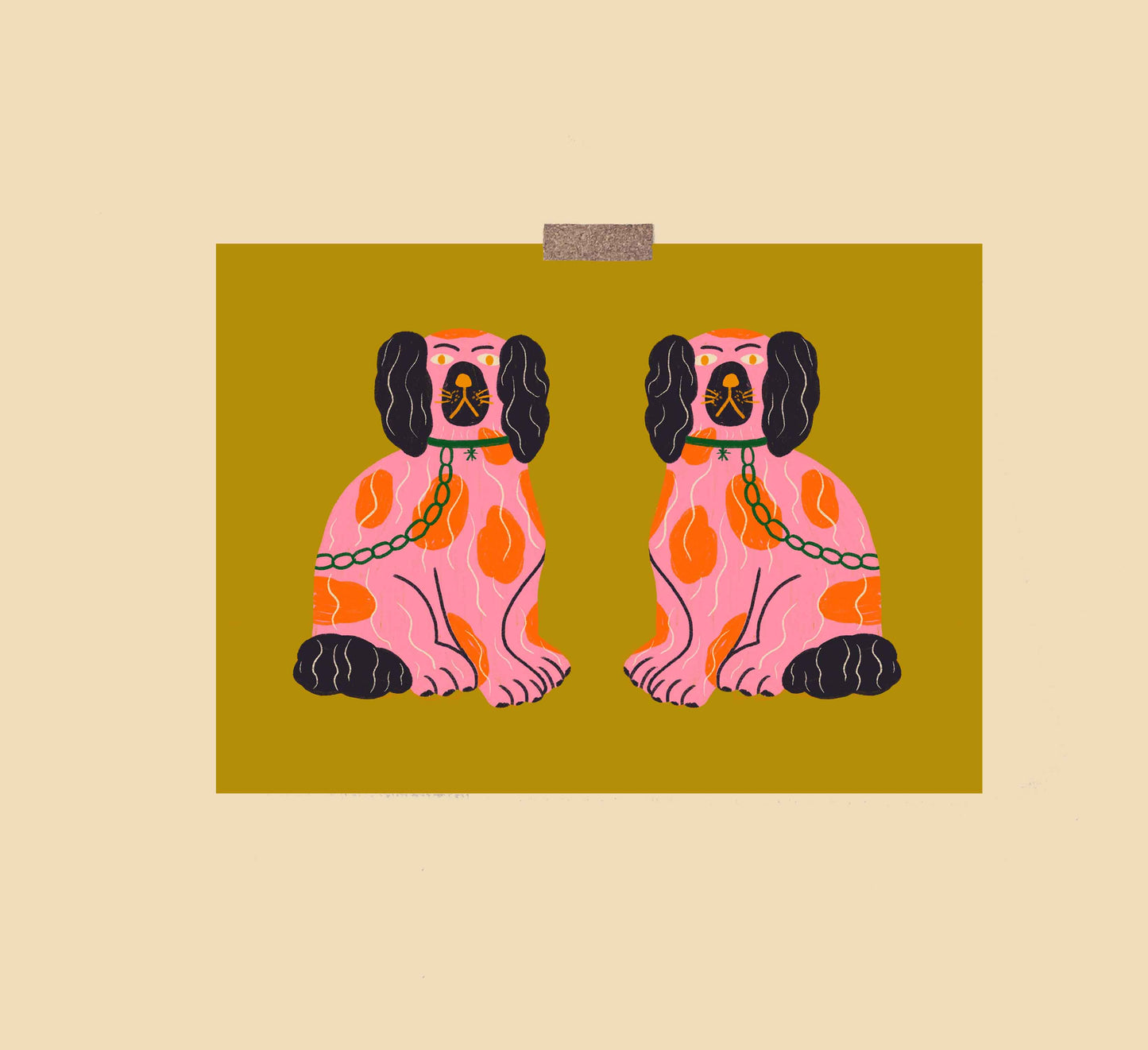 Staffordshire Dogs Pair Art Print